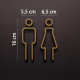 Kleedkamer pictogrammen - Toilet pictogrammen - Man + Vrouw 3D - Strak GOUD - hoogwaardig Acryl bord Kleedkamer pictogrammen - Toilet pictogrammen - Man + Vrouw 3D - Strak GOUD - hoogwaardig Acryl bord