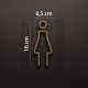 Kleedkamer of toilet deurbord / pictogram - VROUW 3D - Strak Goud - hoogwaardig Acryl bord Kleedkamer of toilet deurbord / pictogram - VROUW 3D - Strak Goud - hoogwaardig Acryl bord