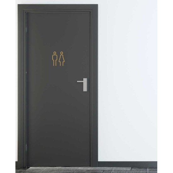 Kleedkamer of toilet deurbord / pictogram - MAN 3D - Strak Goud - hoogwaardig Acryl bord Kleedkamer of toilet deurbord / pictogram - MAN 3D - Strak Goud - hoogwaardig Acryl bord