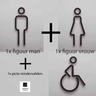 Combinatiepakket Kleedkamer pictogrammen - Toilet pictogrammen - Man + Vrouw + Rolstoel 3D - Strak - hoogwaardig Acryl bord Combinatiepakket Kleedkamer pictogrammen - Toilet pictogrammen - Man + Vrouw + Rolstoel 3D - Strak - hoogwaardig Acryl bord