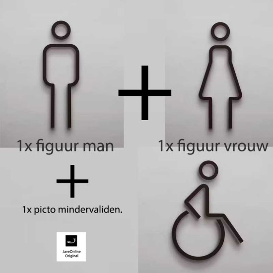 Combinatiepakket Kleedkamer pictogrammen - Toilet pictogrammen - Man + Vrouw + Rolstoel 3D - Strak - hoogwaardig Acryl bord Combinatiepakket Kleedkamer pictogrammen - Toilet pictogrammen - Man + Vrouw + Rolstoel 3D - Strak - hoogwaardig Acryl bord