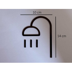 Douche pictogram - Blinkend zwart - Shiny Douche pictogram - Blinkend zwart - Shiny