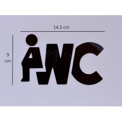 WC - Toilet pictogram - Shiny - Blinkend zwart WC - Toilet pictogram - Shiny - Blinkend zwart