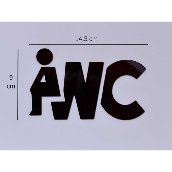 WC - Toilet pictogram - Shiny - Blinkend zwart WC - Toilet pictogram - Shiny - Blinkend zwart