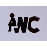 WC - Toilet pictogram - Shiny - Blinkend zwart