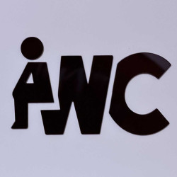 WC - Toilet pictogram - Shiny - Blinkend zwart