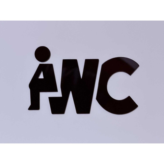 WC - Toilet pictogram - Shiny - Blinkend zwart WC - Toilet pictogram - Shiny - Blinkend zwart