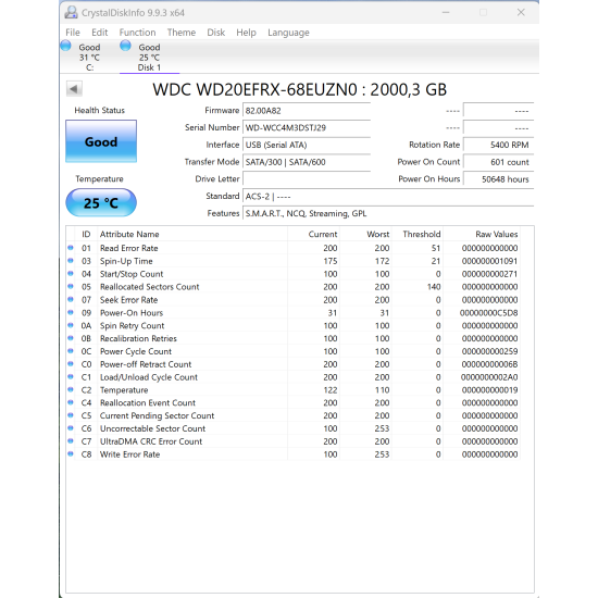 WD Red 2 TB NAS harde schijf – 3,5″ SATA III – CMR – WD20EFRX WD Red 2 TB NAS harde schijf – 3,5″ SATA III – CMR – WD20EFRX