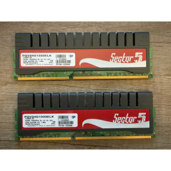Patriot Sector 5 G-Series 4GB (2x2GB) DDR3-1333 PC3-10666 CL9 RAM Kit – PGV34G1333ELK