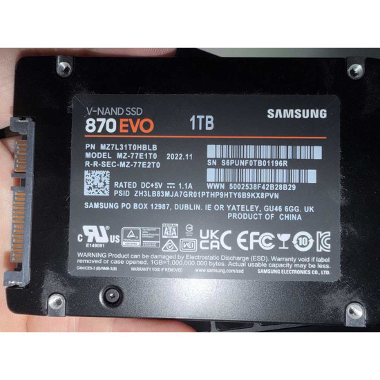 Samsung 870 EVO 1TB SSD Samsung 870 EVO 1TB SSD