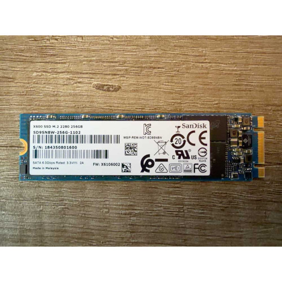 SanDisk X600 256 GB SSD – M.2 2280 SATA III SanDisk X600 256 GB SSD – M.2 2280 SATA III
