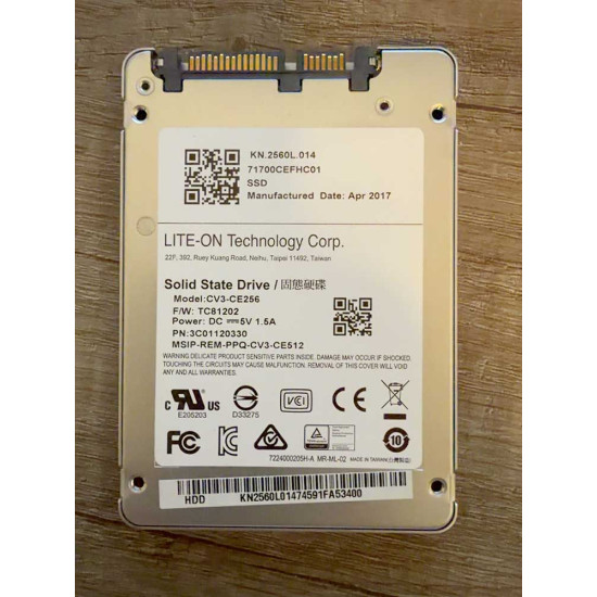 Lite-On CV3-CE256 SSD van 256 GB Lite-On CV3-CE256 SSD van 256 GB