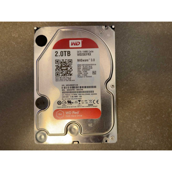 WD Red 2 TB NAS harde schijf – 3,5″ SATA III – CMR – WD20EFRX WD Red 2 TB NAS harde schijf – 3,5″ SATA III – CMR – WD20EFRX