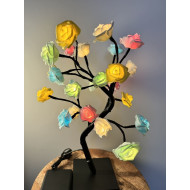 Rozenboom lamp - 24 LED - Pastel blaadjes - Tafellamp - Decoratielamp - Liefdesontwerp Rozenboom lamp - 24 LED - Pastel blaadjes - Tafellamp - Decoratielamp - Liefdesontwerp