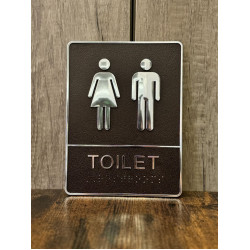 Toilet plaat - man-vrouw - Acryl bord - 15x20 cm Toilet plaat - man-vrouw - Acryl bord - 15x20 cm