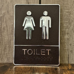 Toilet plaat - man-vrouw - Acryl bord - 15x20 cm