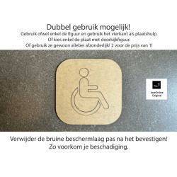 Toilet of kleedkamer deurbord - Mindervaliden - Gehandicapten - Handicap - 3d - hoogwaardig Acryl bord - 2 in 1 Toilet of kleedkamer deurbord - Mindervaliden - Gehandicapten - Handicap - 3d - hoogwaardig Acryl bord - 2 in 1