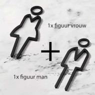 Kleedkamer deurbord / pictogram - MAN + Vrouw 3D - hoogwaardig Acryl bord Kleedkamer deurbord / pictogram - MAN + Vrouw 3D - hoogwaardig Acryl bord