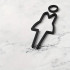 Kleedkamer deurbord / pictogram - Vrouw 3D - hoogwaardig Acryl bord