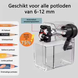 Potloodslijper met hendel - Groot volume - Alle maten potloden