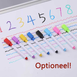 Acryl LED notitiebord lampje - Hartjesvorm - Uitwisbaar Schrijfbord - Transparant - Witte basis - Aan/uit knop - Dimbaar