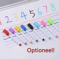 Acryl LED notitiebord lampje - Hartjesvorm - Uitwisbaar Schrijfbord - Transparant - Witte basis - Aan/uit knop - Dimbaar