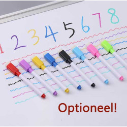 Acryl LED notitiebord lampje - Hartjesvorm - Uitwisbaar Schrijfbord - Transparant - Witte basis - Aan/uit knop - Dimbaar