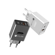 20 W USB-C en USB lader - wit 20 W USB-C en USB lader - wit