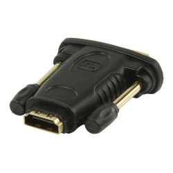 HDMI (v) - DVI-D (m) Adapter - 24+1 - Dual Link - Verguld - Zwart HDMI (v) - DVI-D (m) Adapter - 24+1 - Dual Link - Verguld - Zwart