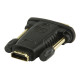 HDMI (v) - DVI-D (m) Adapter - 24+1 - Dual Link - Verguld - Zwart