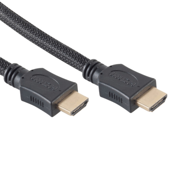 HDMI 2.0 Kabel - 4K 60Hz - Nylon Sleeve - 7,5 meter - Zwart