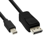 Mini DisplayPort naar DisplayPort kabel - Afgeschermd - 4K 60Hz - 2 meter - Zwart Mini DisplayPort naar DisplayPort kabel - Afgeschermd - 4K 60Hz - 2 meter - Zwart