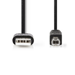 USB-A naar USB-B (printer) Aansluitkabel - USB 2.0 - 1 meter - Zwart USB-A naar USB-B (printer) Aansluitkabel - USB 2.0 - 1 meter - Zwart