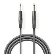6,35mm Stereo Jack Kabel - Verguld - 3 meter - Antraciet 6,35mm Stereo Jack Kabel - Verguld - 3 meter - Antraciet